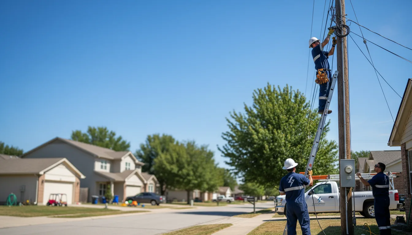 Residential electrician providing installation services in Wanette, OK